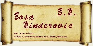 Bosa Minderović vizit kartica